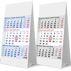 Desk calendar 2023 3 months
