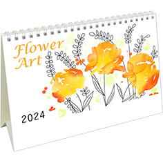 Desk calendar 2024 Flower Art