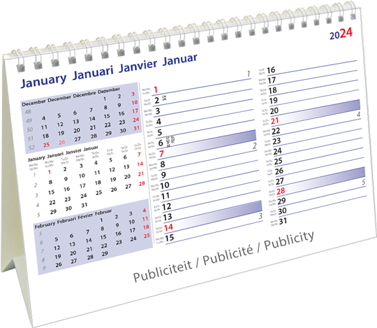 Desk calendar 2023 International Memo 13p