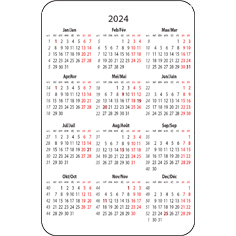 Pocket calendar 2024 single