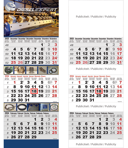 Shipping calendar 3 months Special 2023