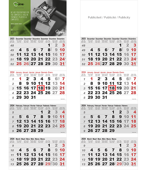 Shipping calendar 4 months 2023 Maxi