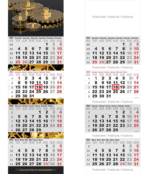 Shipping calendar 4 months 2024 Special