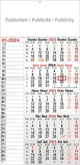 Shipping calendar 5 months 2024 Memo