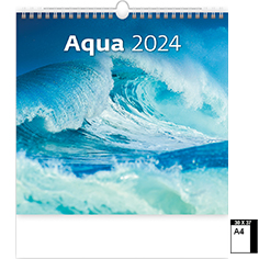 Wall calendar Deco 2024 Aqua
