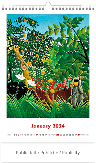 Wall calendar 2024 Art Naive 13p 31x52cm