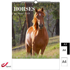 Wall calendar 2024 Horses A4 A3