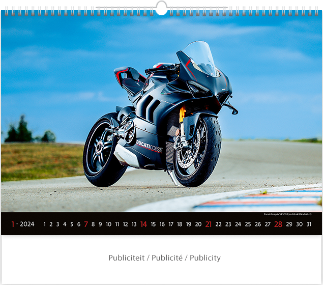 Wall calendar 2024 Motorbikes 13p 45x38cm