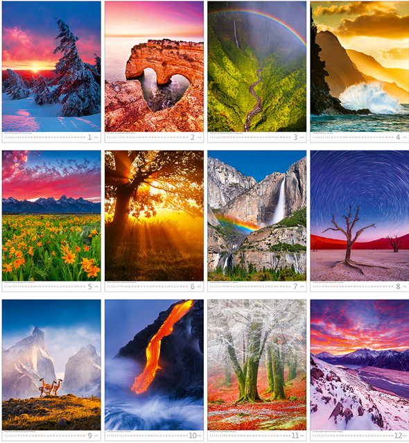 Wall calendar 2024 Nature Emotions 13p 31x52cm Images