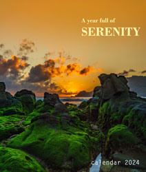 Wall calendar 2024 Serenity 13p A4 A3 Cover